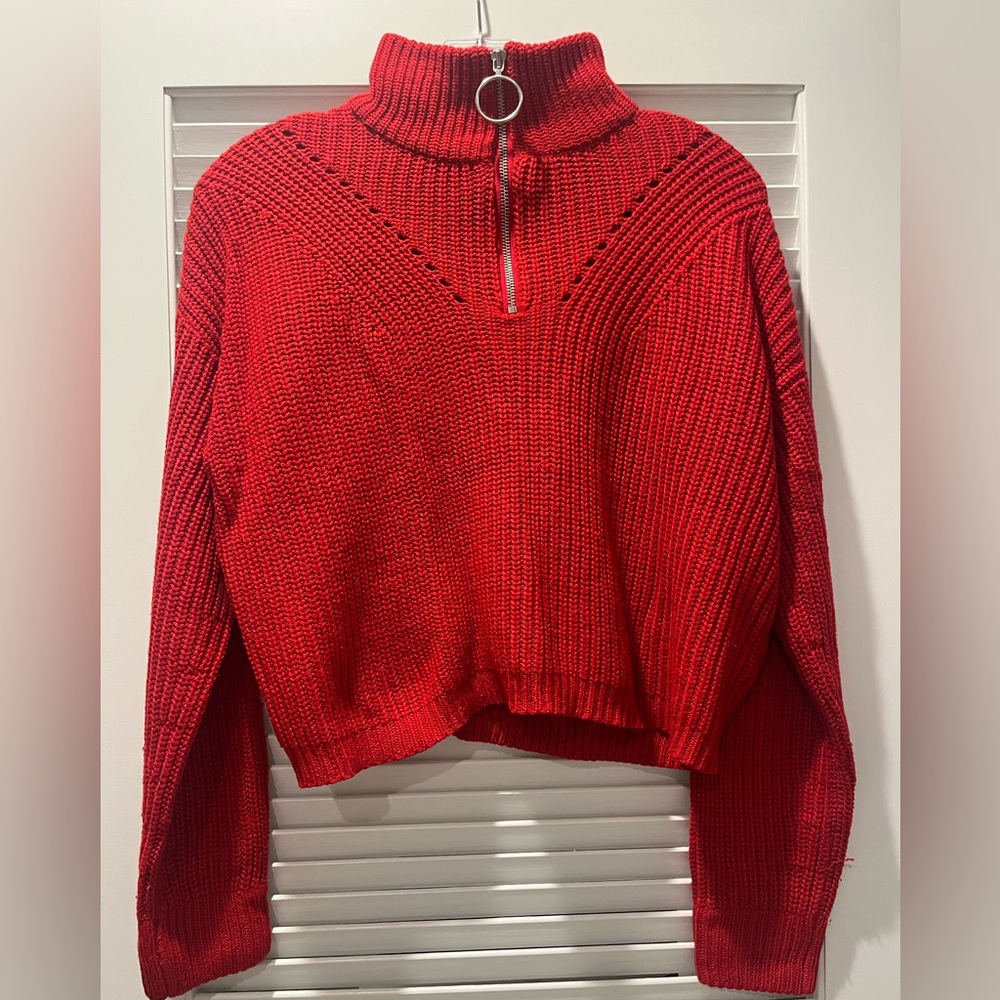 H&M Vibrant Red Turtleneck Sweater - fits XS/S/M